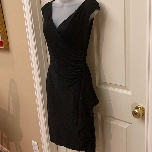 WHBM Little Black Dress with rouching - Picture 2 of 5